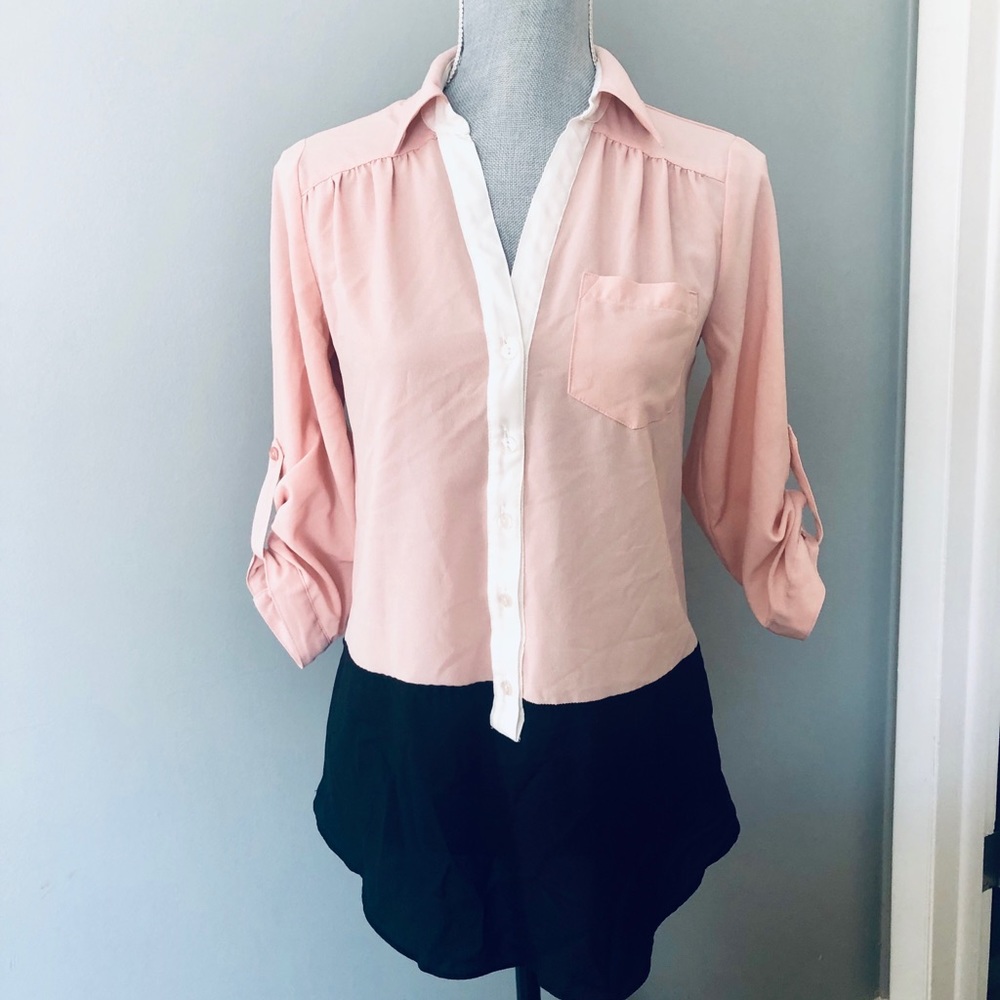 Light Pink and Black Dress Shirt!